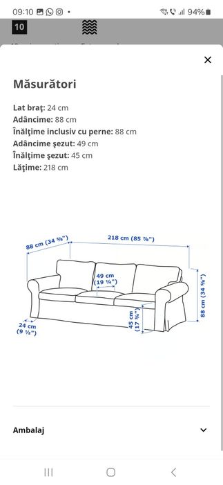 Canapea Ikea Kilanda