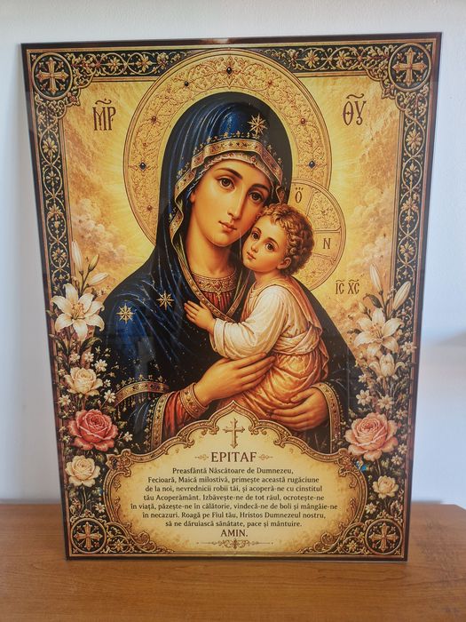 Icoana 70x50 poze sticla orice poza pe sticla icoane
