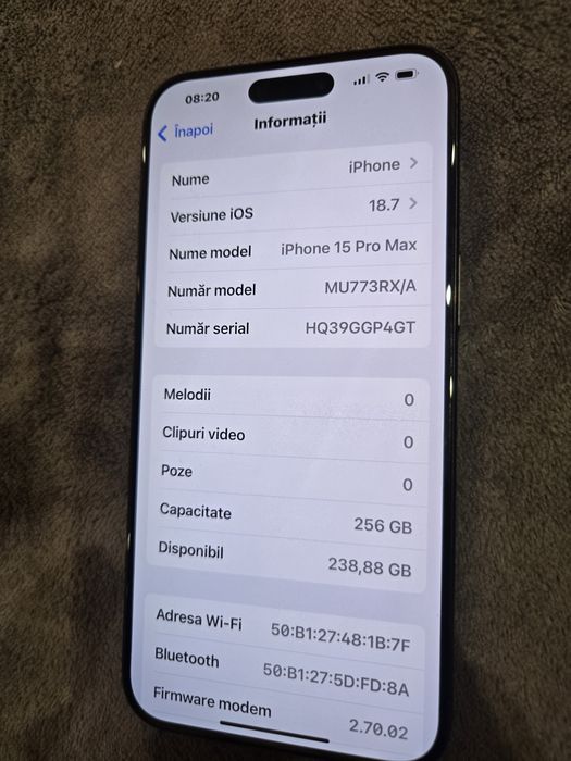 Iphone 15 pro max 256Gb
