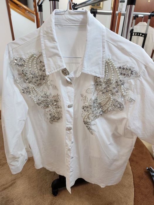 Дамска бяла риза, универсаен размер