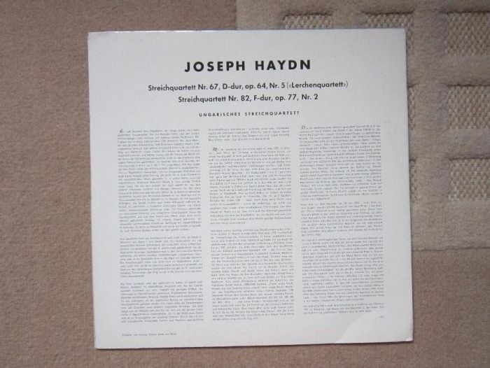 vinil rar,nou Haydn -Cvartet de coarde-made in Germany 1960