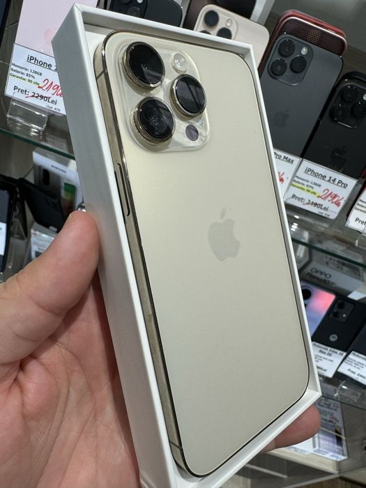 telefon iphone 14 Pro Max 256GB Gold baterie 100%