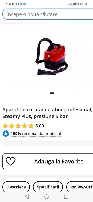 Aspirator cu aburi New steamy plus