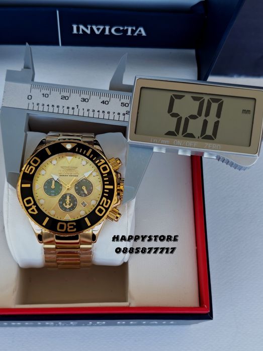 INVICTA Ocean Voyage Gold 52 mm, Инвикта нов мъжки часовник