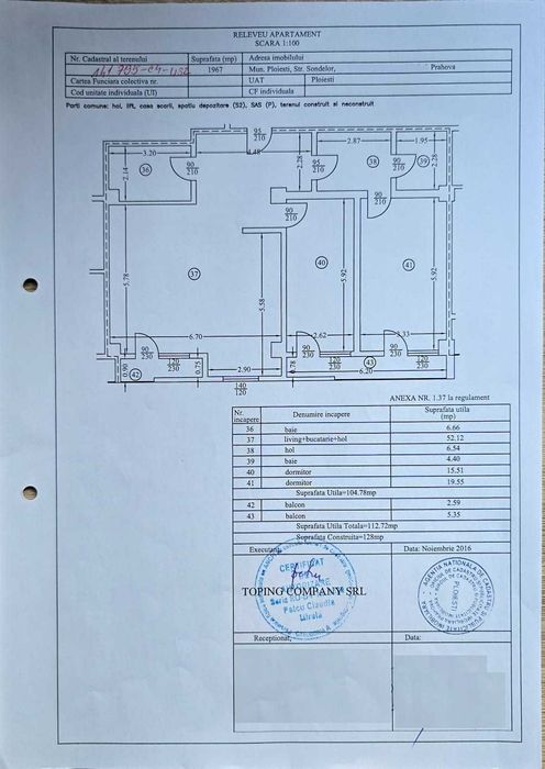 Vanzare apartament 3 camere 9 Mai- ProfiCity
