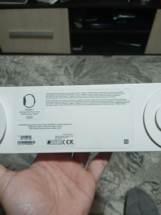 Apple Watch Series 7 45mm Midnight Aluminum - Full Box + Factură + Curele Bonus