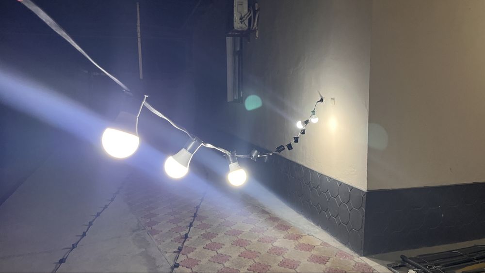 Декоритивные грилянда лампочки  60 метра