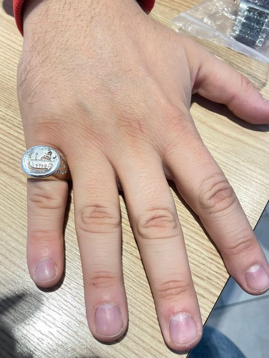 Inel aur 14 k cu diamante naturale 0,5 kt si moneda Grecia antica