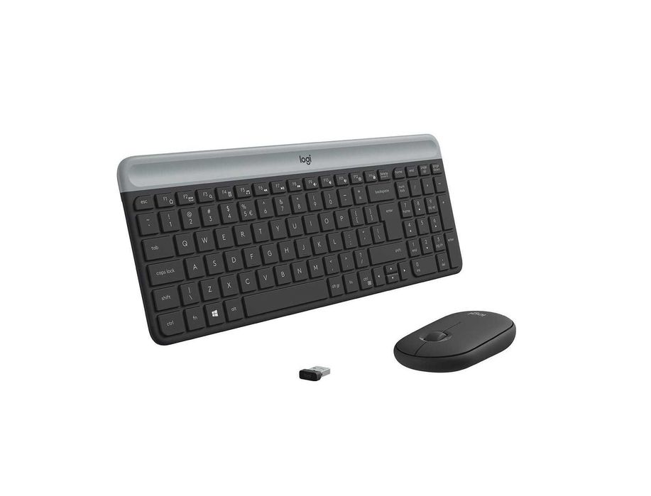 | Комплект Logitech MK470 Slim Black беспроводная клавиатура и мышь