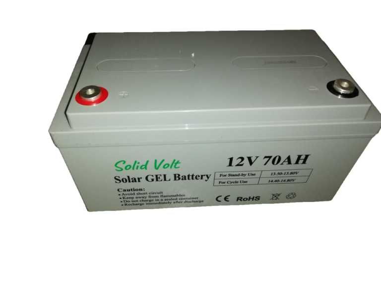 Baterie acumulator 12V – 70 Ah cu gel solar, descarcare lenta
