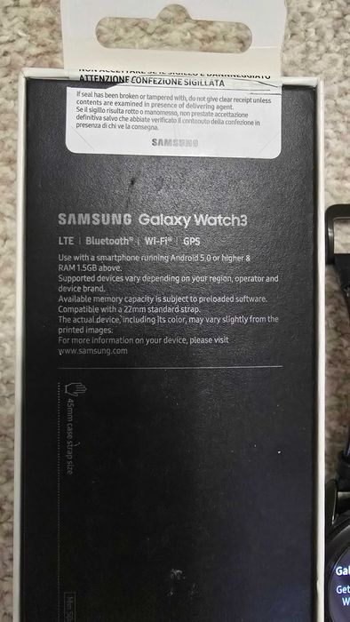 Vând ceas inteligent Samsung Galaxy Watch3, 45 mm, varianta LTE cu eSIM (model SM-R845F), culoare Mystic Black