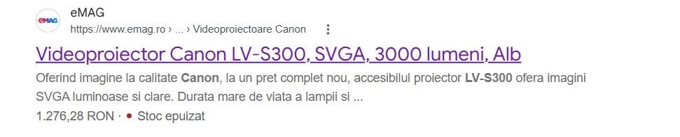 Videoproiector Canon LV S300