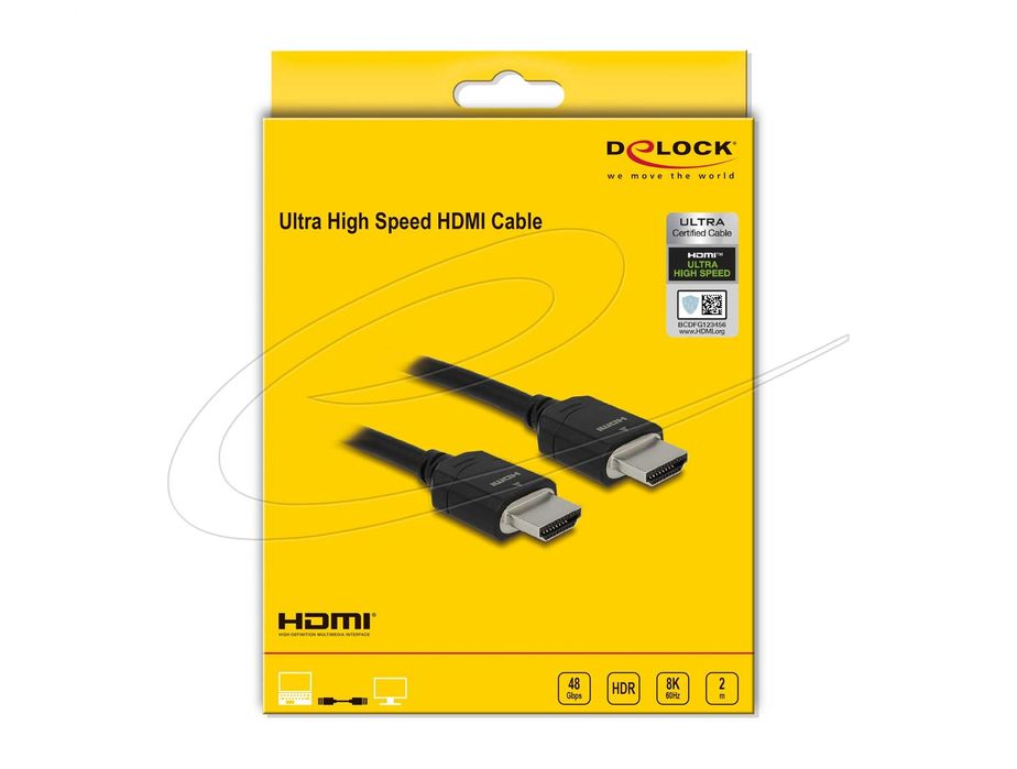 Cabluri Delock HDMI 2.1 8K60hz/4k120/2k240hz(300hz cu DSC) 1m si 2m