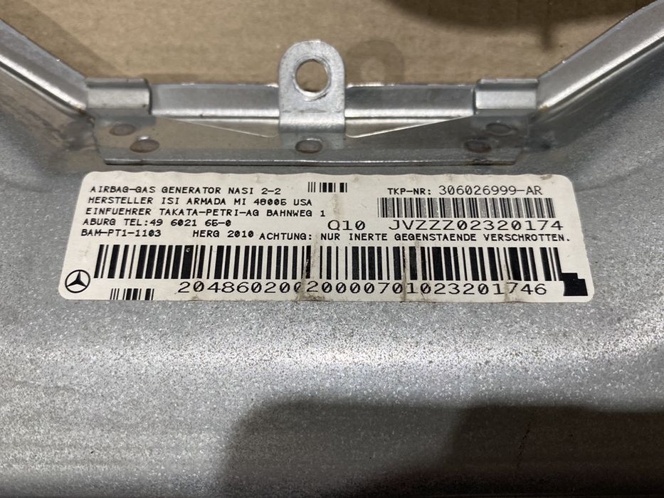 Kit airbag / Airbag sofer pasager genunchi centuri Mercedes C W204