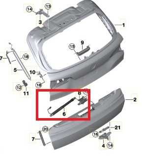 Електрически амортисьор за багажник BMW X5 G05 Долен капак