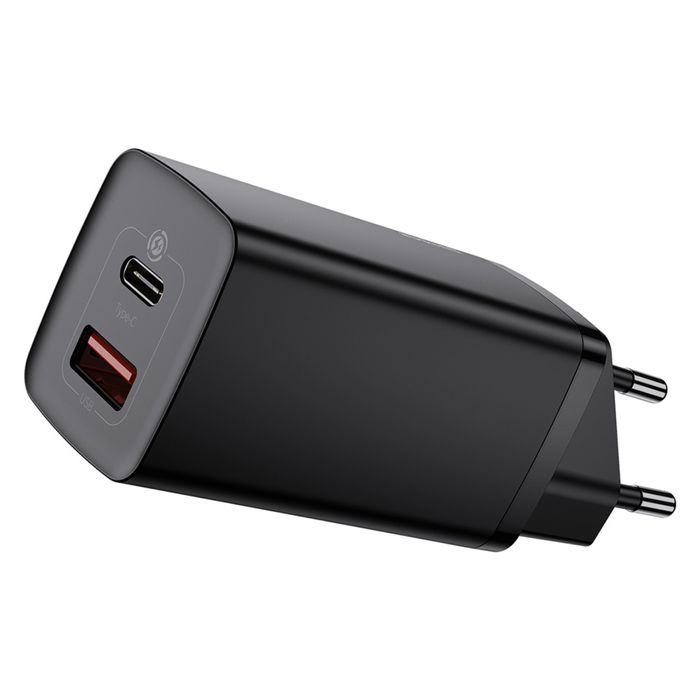 Baseus GaN2 Lite 65W Quick Charger (C+U) мощный адаптер