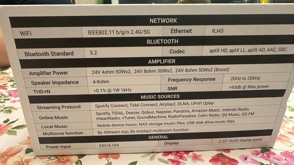 Streamer audio Arylic H50 wifi bluetooh amplif nou sigilat