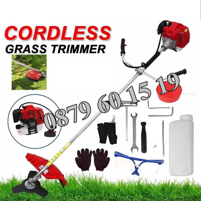 Бензинов тример за трева 74 куб./косачка за трева + 10 бр. подаръци