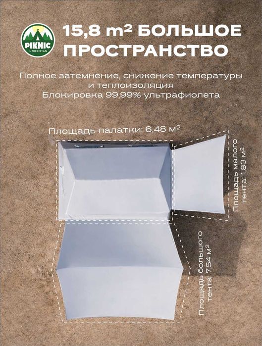 Надувная палатка для пикника.