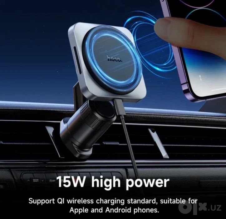 Hoco HW15 Speed Магнитный Авто Держатель
MagSafe 15W для iPhone 12до16