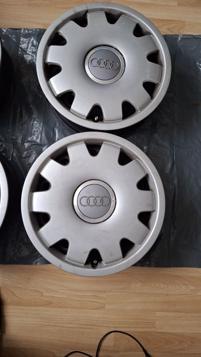 Стоманени джанти със тазове за audi a4 b6.