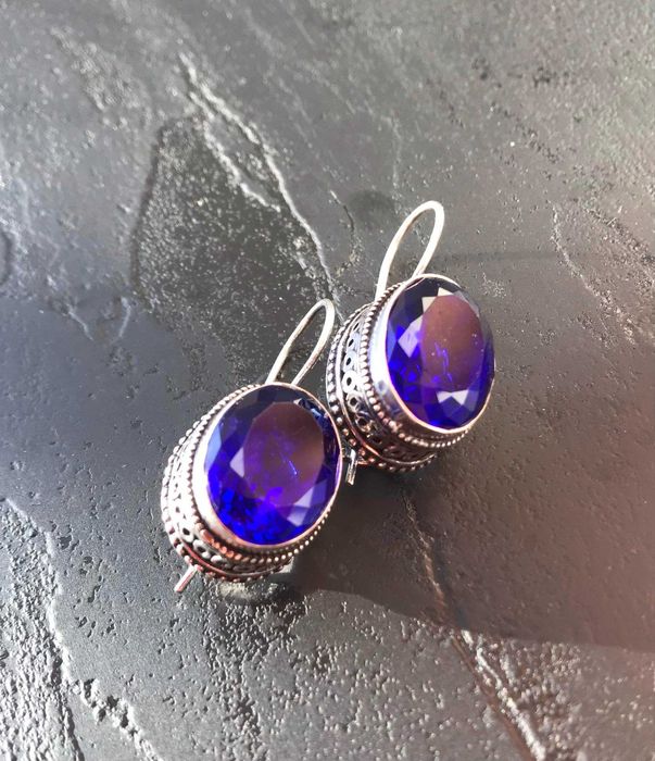 Cercei Argint 925 cu Pietre Semipretioase Tanzanit