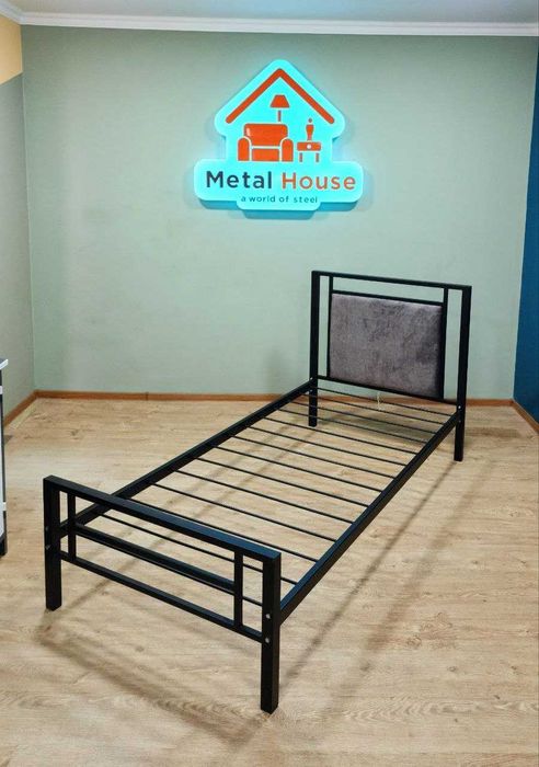 Металлическая кровать односпальная