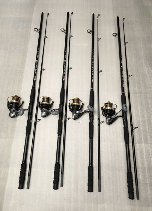 SET 4 Lansete Somn 3.0m Diamant ALB CatFish + 4 Mulinete GB 8000