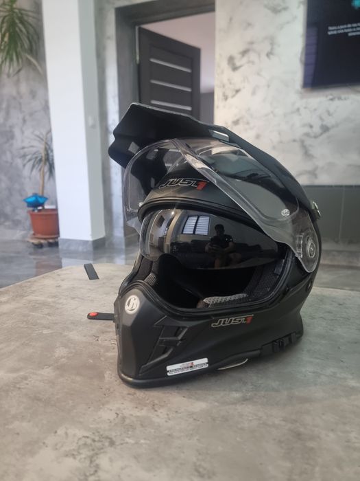 Cască Moto JUST1 J34 Pro Solid Black Matt - Mărimea L - Ca Nouă + Garanție