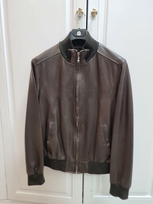 Bally кожаная куртка-бомбер оригинал L/XL