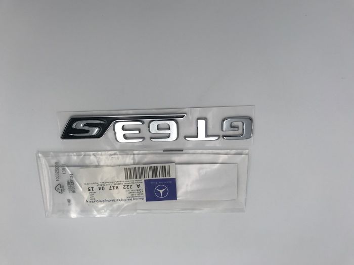 Emblema MERCEDES GT 63S spate crom/negu