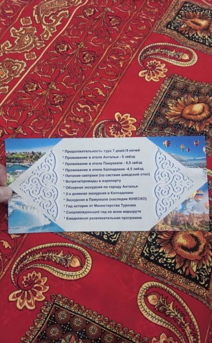Пуьёвка в турцию