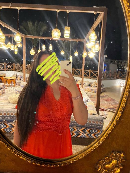 Ярко оранжевое Платье Длинное