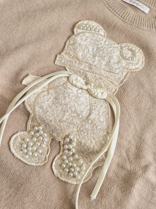 Дамски НОВ пуловер с мече