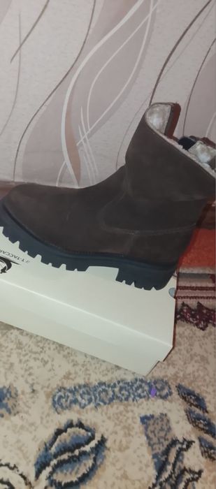 Сапоги замшевые