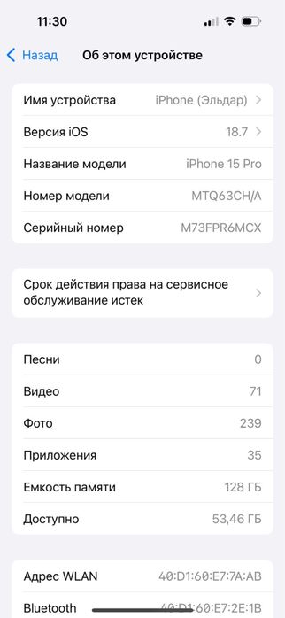 Iphone 15 pro 128 гб