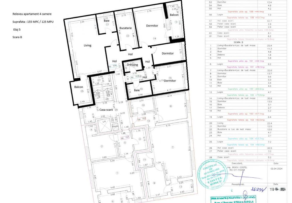 Finalizat! Apartament 4 camere Bd Mamaia 294B colt cu Str. Unirii