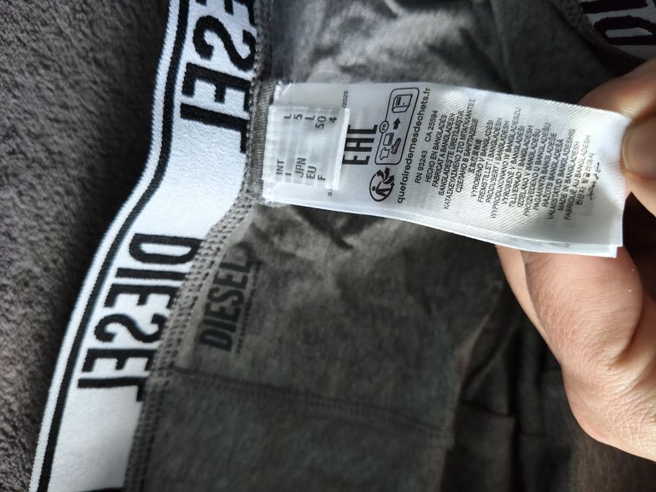 Diesel set 3 boxeri barbati gri-rosu-negru mărimea L noi originali