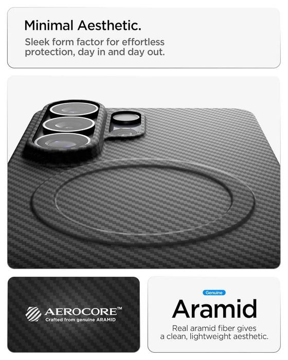 Unicat! Husa premium ultra slim Spigen Air Skin Aramid MagFit pt Samsung Galaxy S26 Ultra Case [Qi2]
