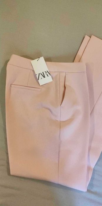ZARA Pantaloni Roz de dama marime L - PRET REDUS de la 40 Euro