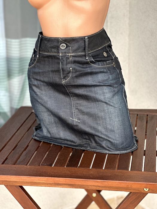 Дънкова пола G-Star Raw (Royce Short Midi Skirt, линия 3301) - размер 27, Отлично състояние