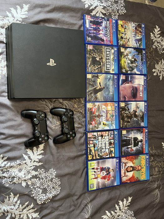 Playstation PS4 PRO + 2 controlere originale + 12 jocuri