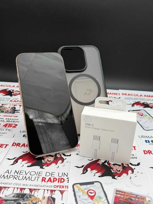 Amanet Dracula Iphone 16 Pro  128 Gb/100% - 172 cicluri incarcari