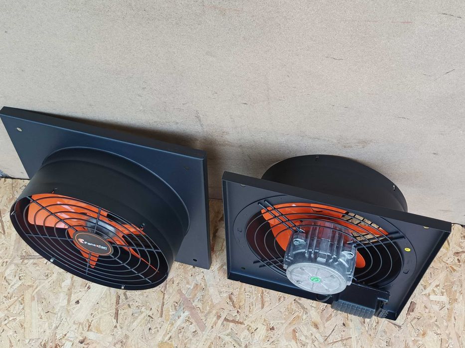 Осов вентилатор ф350, дебит 3250 m3/h, квадратен корпус