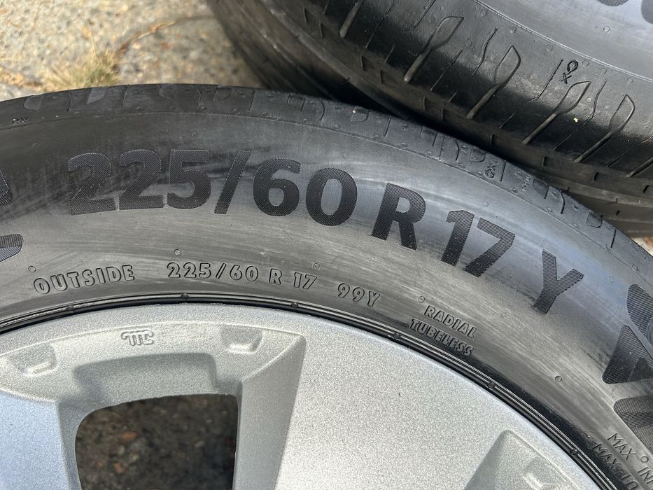 Jante aliaj 5x100mm, anvelope vara 225/60 R17, Subaru Forester, Outback