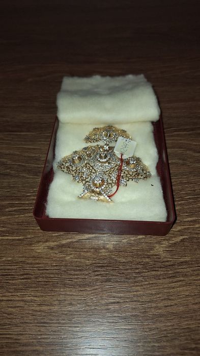Magnifică Cataramă Antică din Aur de 18K și Safire Albe – Artă Orientală/Otomană