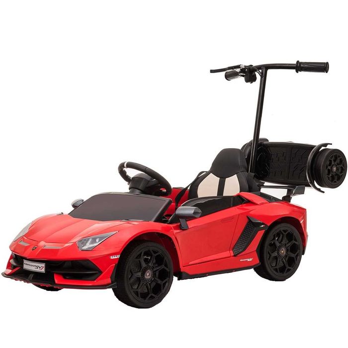 Masina electrica Lamborghini Aventador SVJ 70W 12V cu Hoverboard #Rosu