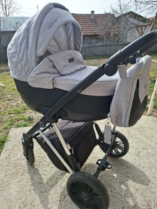 Căruț Krausman 3in1 model Lexxo Silver Gray Black