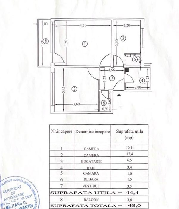 Apartament modern cu doua camere decomandat si loc de parcare, piata P