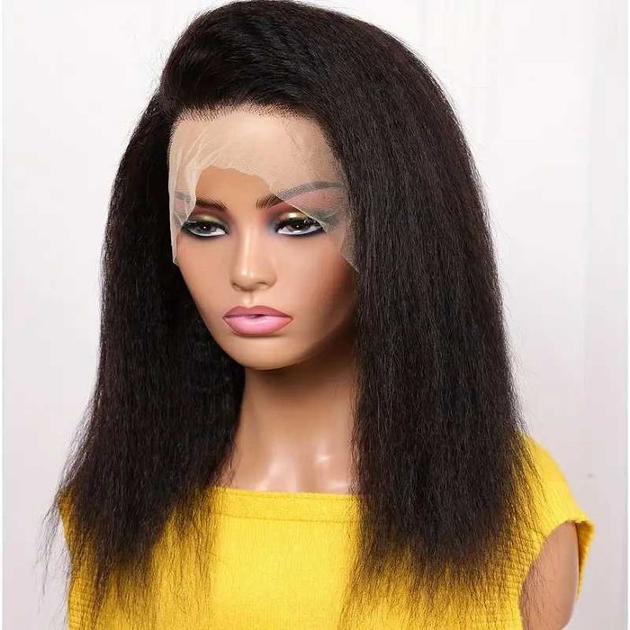 45 см Kinky права обемна перука с дантела 13*4